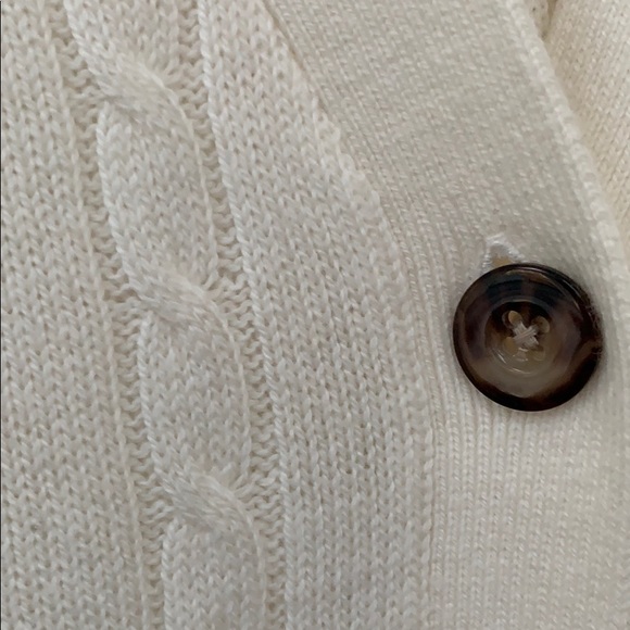 🕊Lands End Women Winter White Cardigan Sweater - Picture 4 of 6